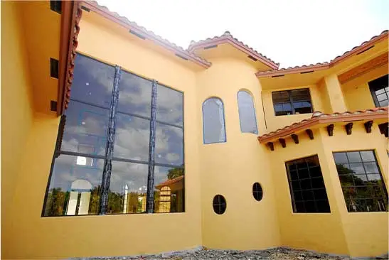 Completed residential impact window installation