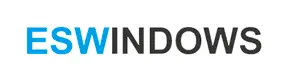 blue and black logo of ESWindows