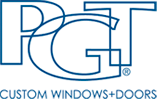 the PGT Custom Windows and Doors logo
