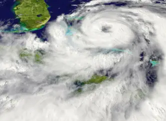 hurricane about to pass over Florida